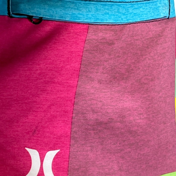 Hurley Phantom Boys Board Shorts Black, Green, Pink, Blue and Yellow Size 12 - Picture 10 of 12